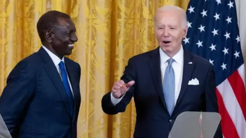 EPA US President Joe Biden (R) and President of Kenya William Ruto (L) finish a joint news conference in the East Room of the White House in Washington, DC, USA, 23 May 2024. 