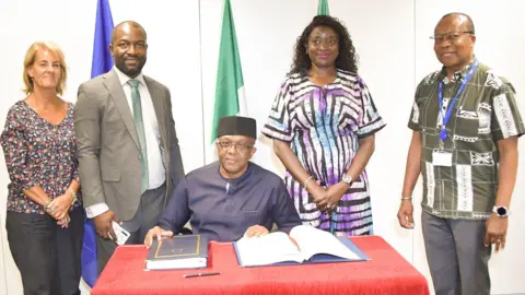  OACPS Secretariat/Twitter Ambassador Obinna Chiedu Onowu represented Nigeria to sign the Samoa Agreement at the OACPS Secretariat in Brussels - 28 June 2024