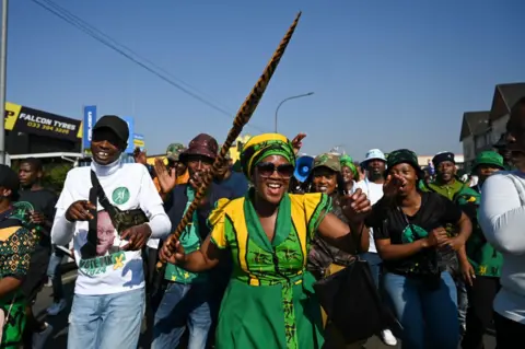 Getty Images  Supporters during uMkhonto weSizwe Party (MKP) march against alleged IEC corruption on June 26, 2024 in Pietermaritzburg, South Africa