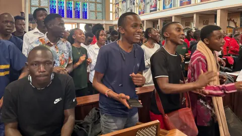 BBC Young Kenyans at a Mass at a Catholic Basilica in Nairobi