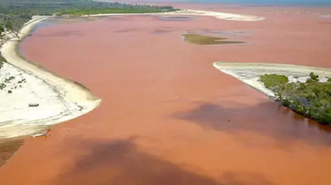 Roberto Macri  An aerial photo of Kipini's shoreline 