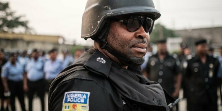 A Nigerian police officer.