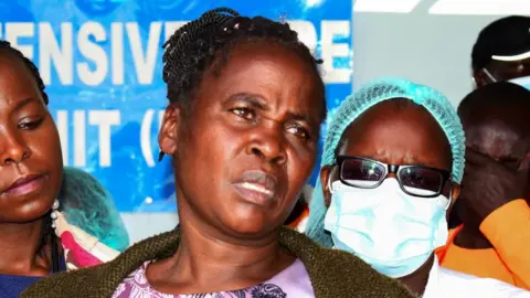 Reuters Agnes Cheptegei, the mother to Ugandan athlete Rebecca cheptegei, who died after her boyfriend set her on fire speaks in Eldoret, Kenya - 5 September 2024