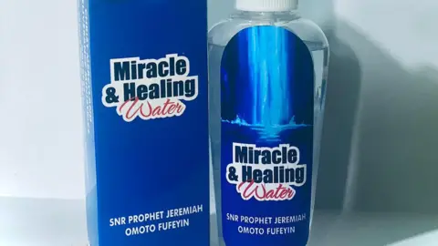 Christ Mercyland Deliverance Ministry A picture of the miracle water product from Christ Mercyland ministry