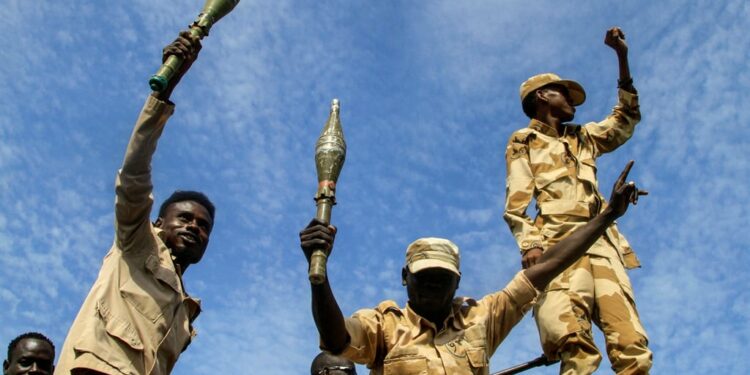 New members of Sudan's Gedaref State Police Department attend a graduation ceremony on 5 September 2024. (Photo by AFP)