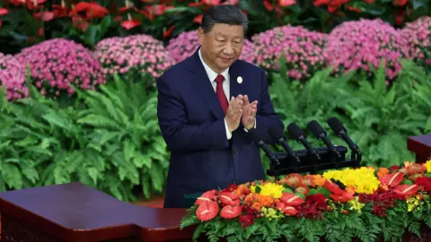 Reuters President Xi at the opening ceremony of the Focac summit - Thursday 5 September 2024