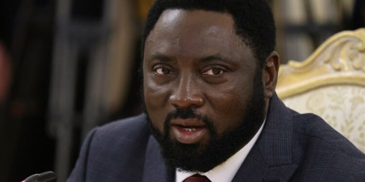 Gambia's Minister of Foreign Affairs Mamadou Tangara. (Sergei Ilnitsky/AFP)