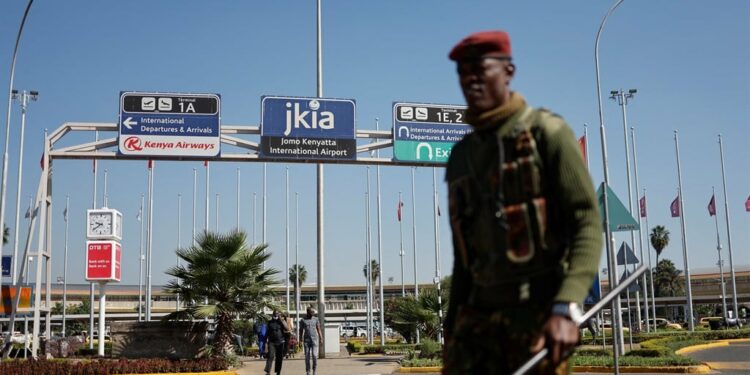 The Jomo Kenyatta International Airport (JKIA) in Nairobi on 11 September  2024 amid a strike by the Kenyan Aviation Workers Union. (SIMON MAINA / AFP)