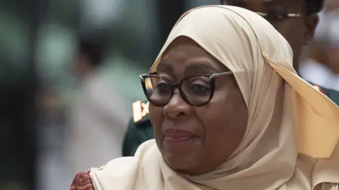 AFP Tanzania's President Samia Suluhu Hassan arrives at Beijing Capital International Airport in Beijing on September 3, 2024